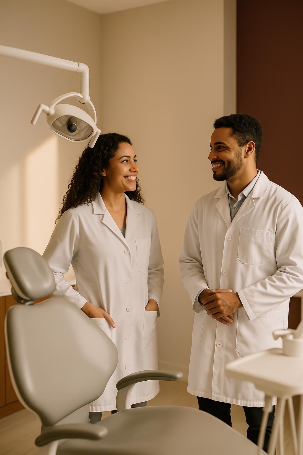 Dentistas da Clínica Mondelli no consultório