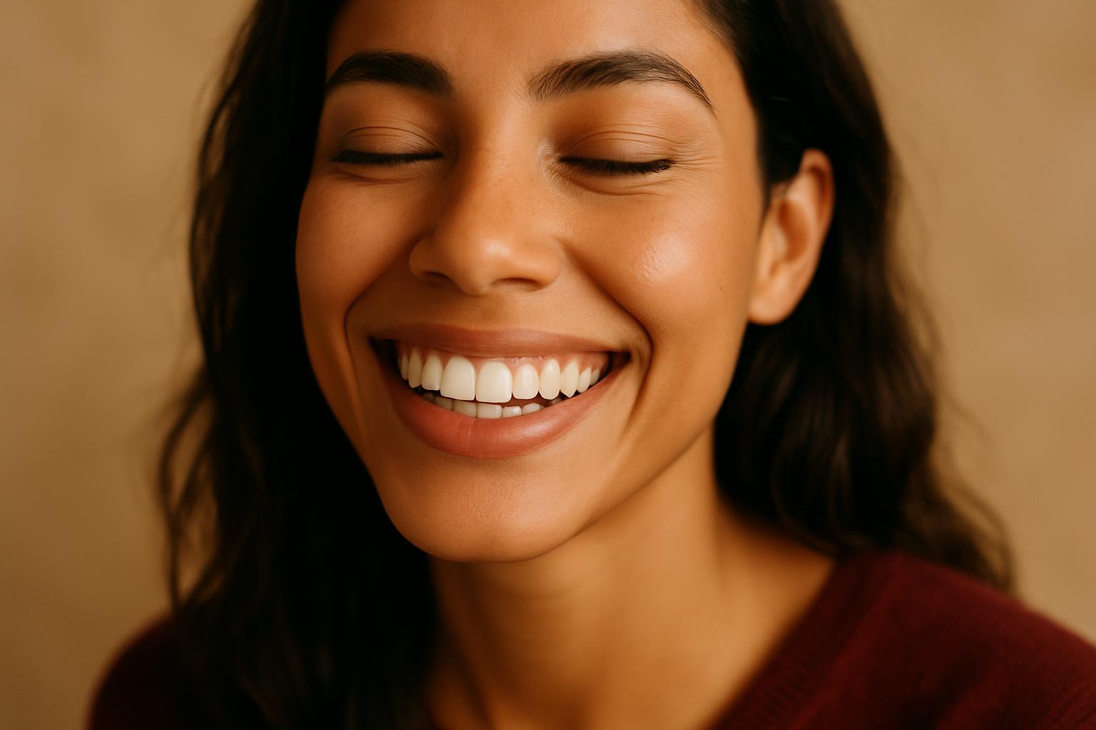 Sorriso natural com dentes harmônicos